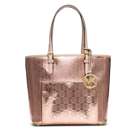 michael kors purse rose gold|michael kors gold handbag sale.